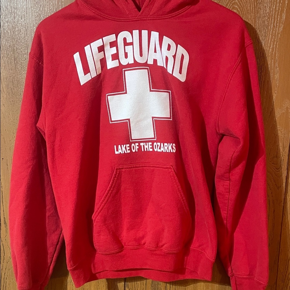 Gildan Red Heavy Lifeguard Blend Hoodie - Lake of the Ozarks